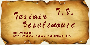 Tešimir Veselinović vizit kartica